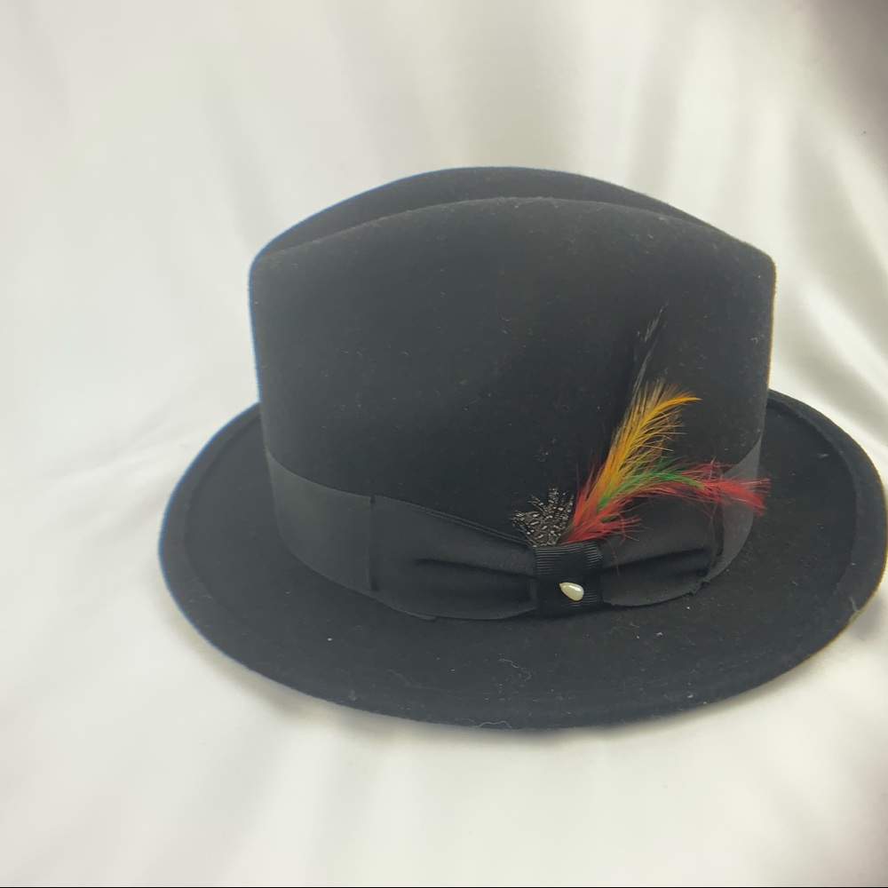 Black Bodhi Homburg hat with tag
